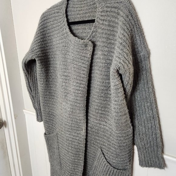 STELLA MCCARTNEY Grey Knit Oversized Long Sweater - Picture 2 of 5